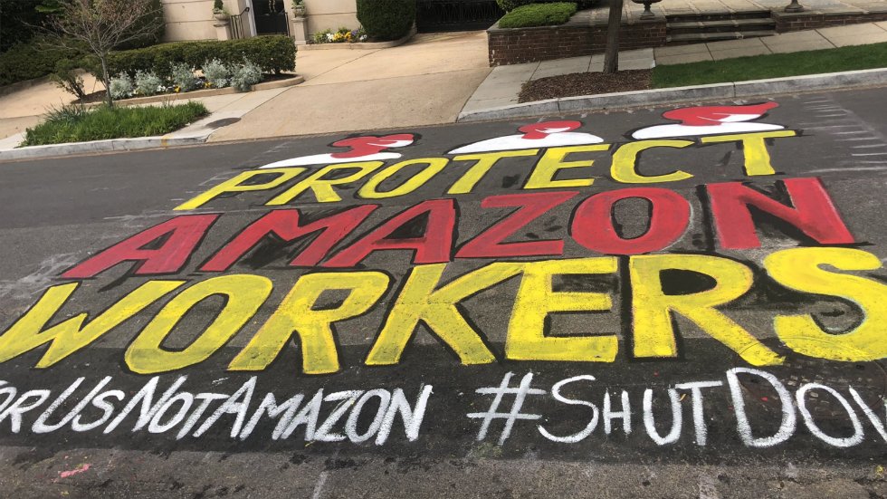 As essential workers maintaining the veneer of normalcy die from COVID-19, whistleblower Chris Smalls leads the charge to hold Amazon bosses accountable.